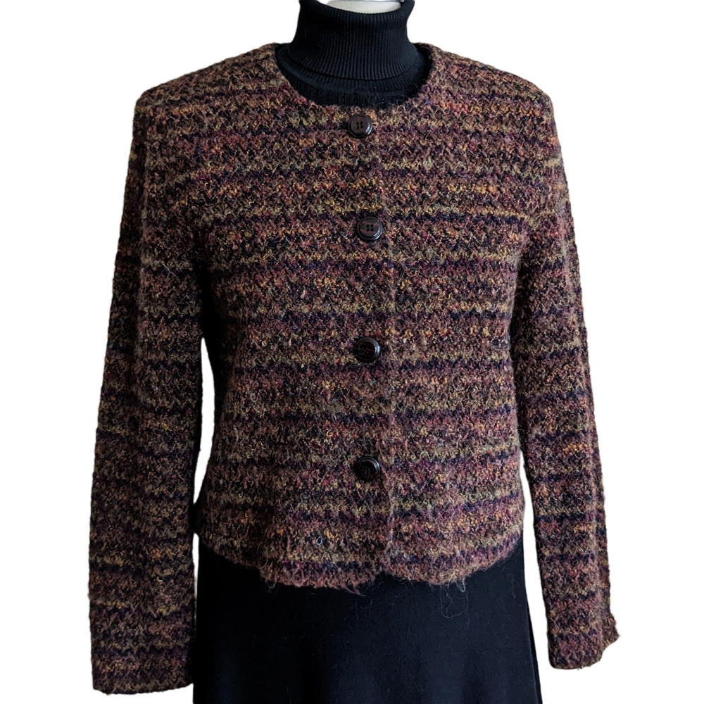 Dress Barn Tweed Cropped Jacket Size Small
